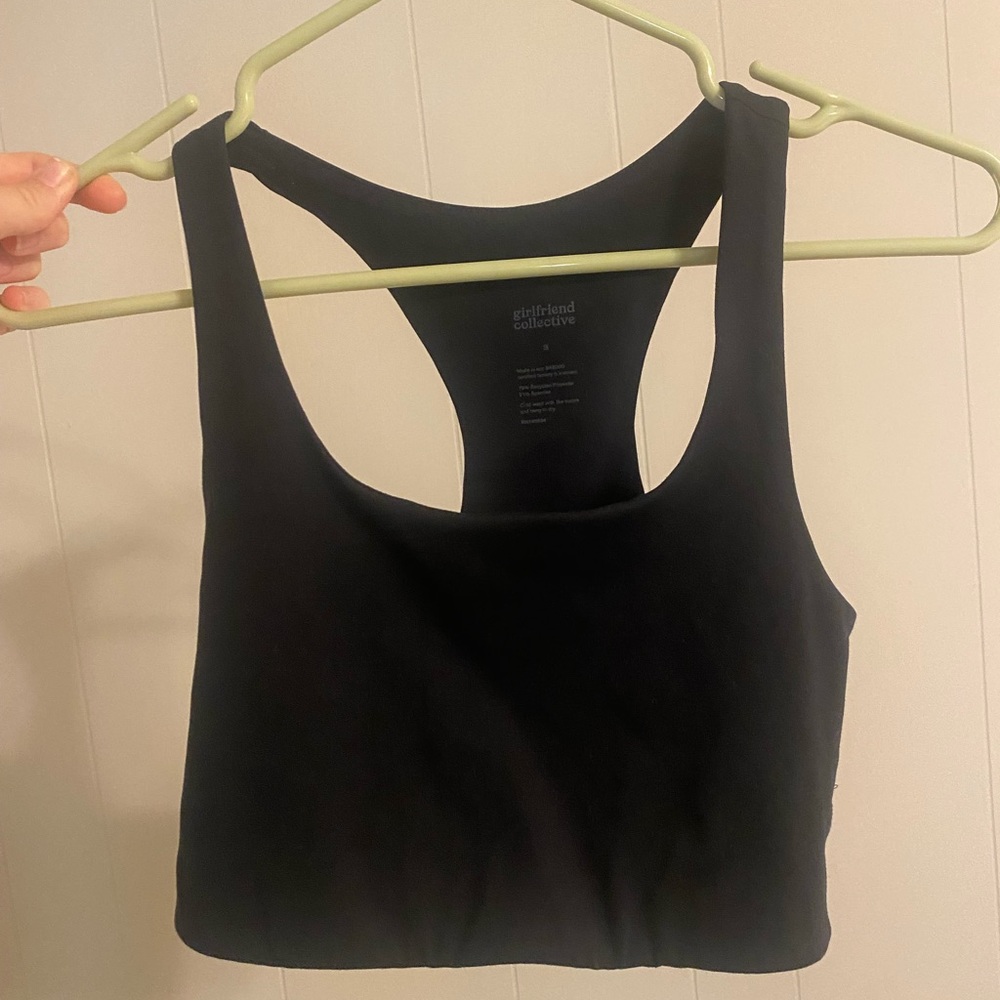 Girlfriend Collective Black Racerback Sports Bra Small